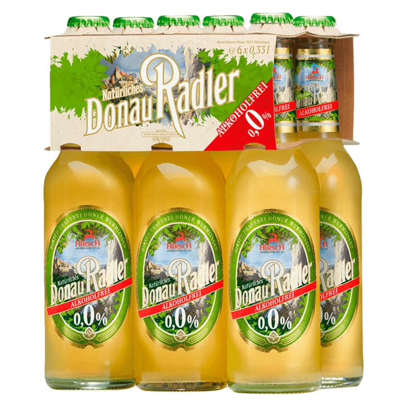 Hirsch Donau Radler alkoholfrei 6x0,33l